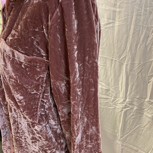 Anthropologie Pilcro Pink Velvet Button Down Shirt - Picture 8 of 8